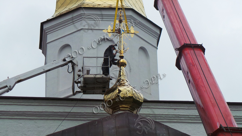 Изготовление и монтаж двух комплектов куполов с ажурными крестами для Спасо-Вознесенского женского монастырь г. Смоленска
